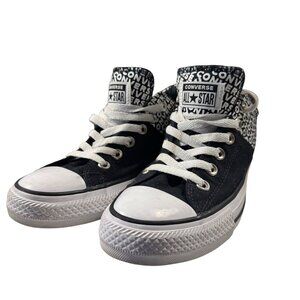 Converse All Star High-Top Sneakers Black & White Size 8 Womens Canvas